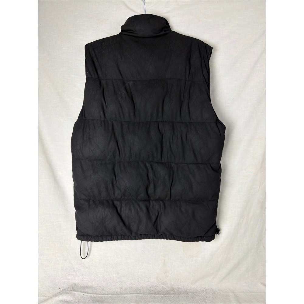 Burnside Mens Black Quilted Puffer Vest Full Zip Sleeveless Jacket Large MH19209
